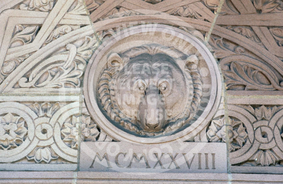 Bear Carving on Wall
