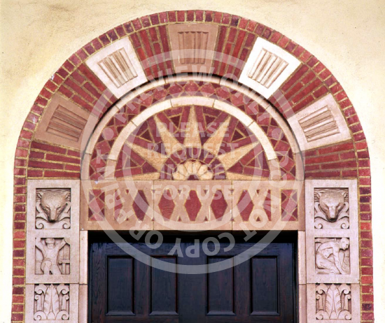Brick Facade with Sunburst