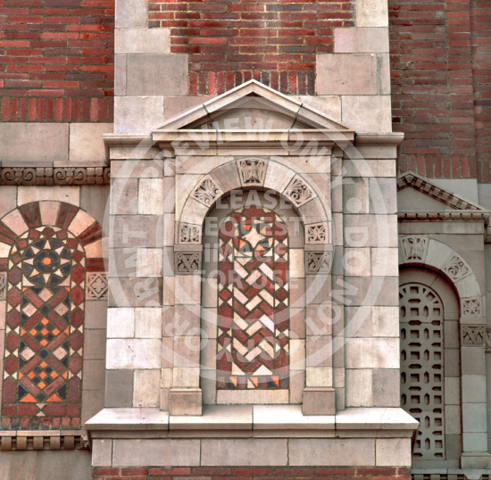Brick Facade with Herringbone