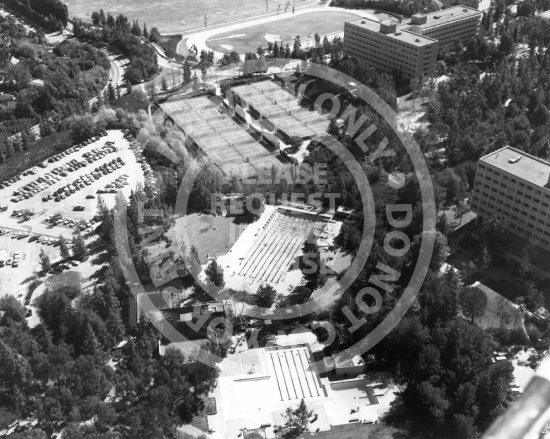 Aerial View of Residence Halls (c. 1980s)